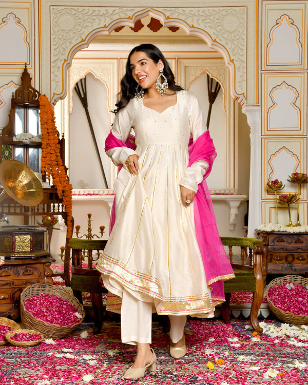 Shehzadi Kali Gotapatti Anarkali Set
