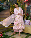 Ira Satin Handpainted Gotapatti Suit Set