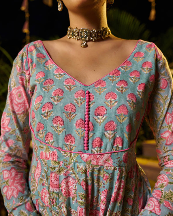 Sahil Handblock Cotton Gotapatti Suit Set