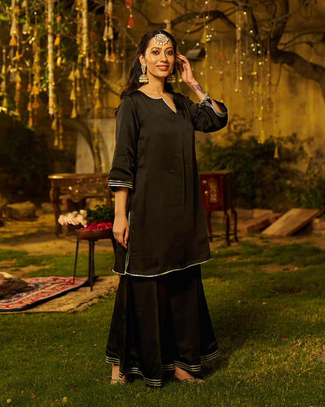 Nural Satin Gotapatti Coord Set