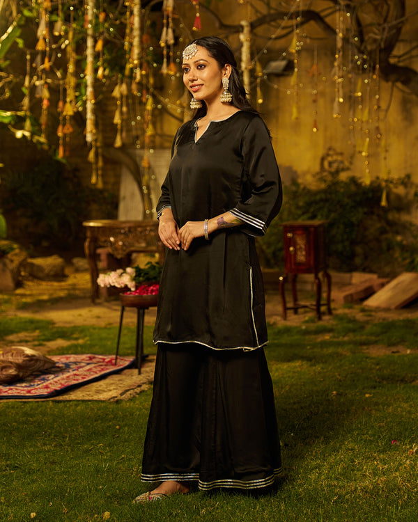 Nural Satin Gotapatti Coord Set