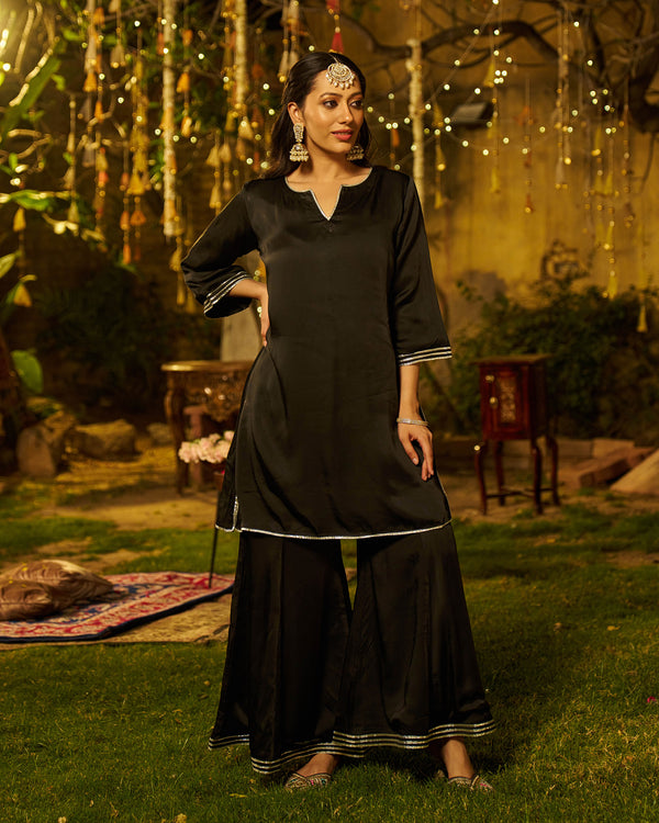 Nural Satin Gotapatti Coord Set