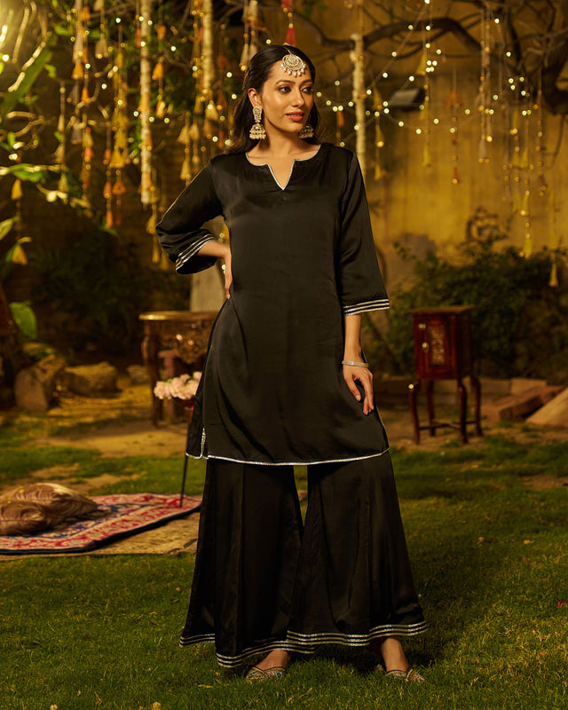 Nural Satin Gotapatti Coord Set