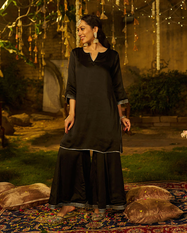 Nural Satin Gotapatti Coord Set