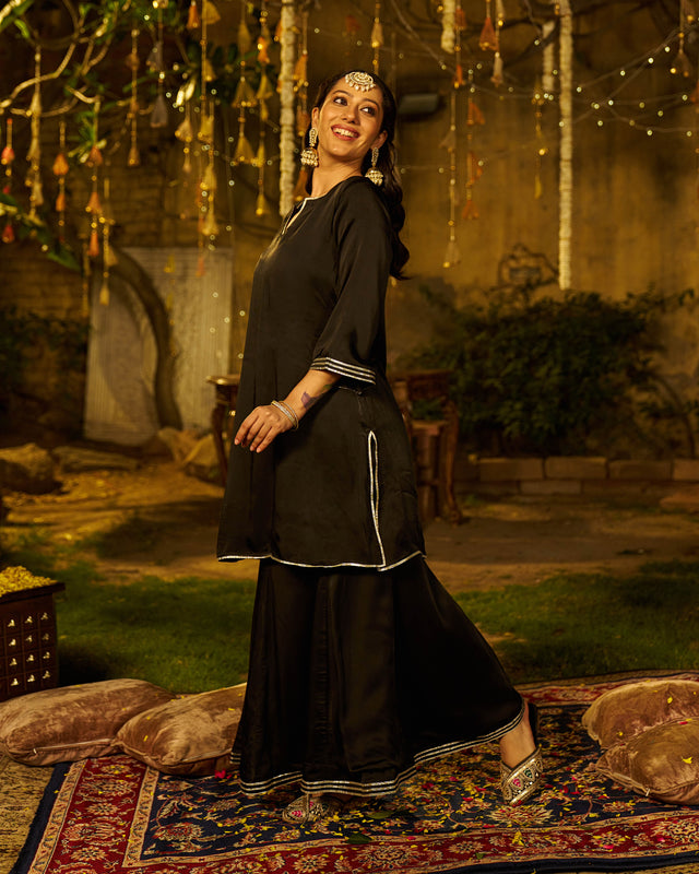 Nural Satin Gotapatti Coord Set