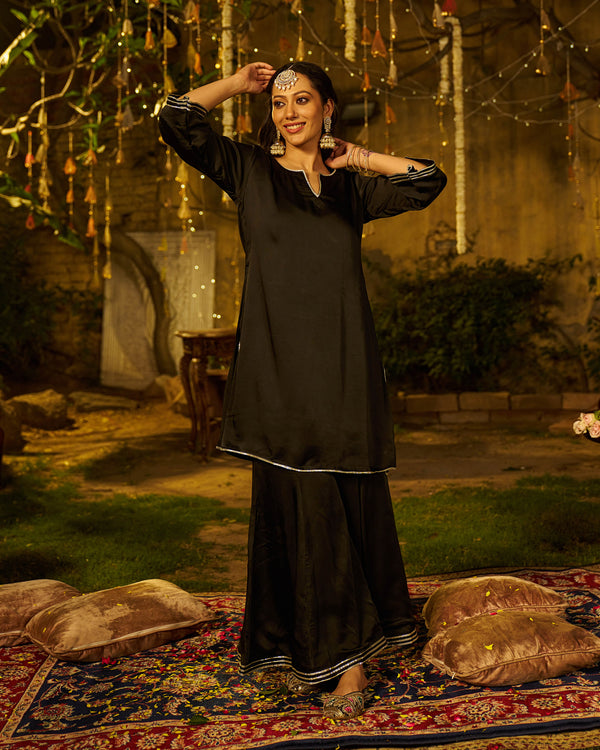 Nural Satin Gotapatti Coord Set