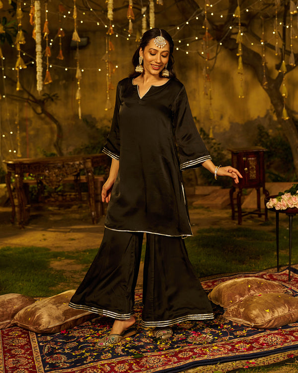 Nural Satin Gotapatti Coord Set