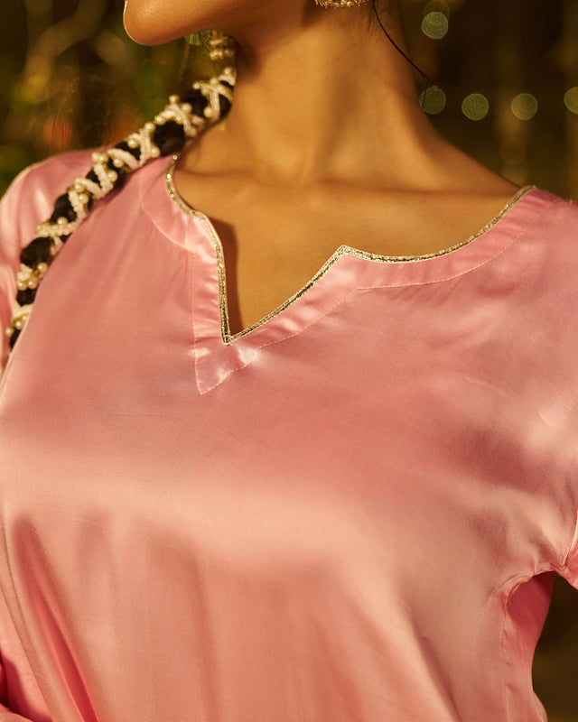 Sukoon Satin Gotapatti Coord Set