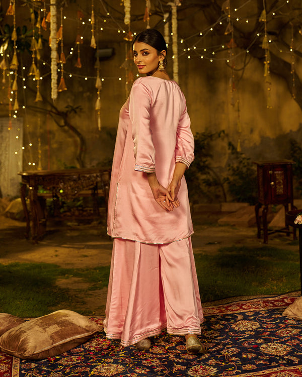 Sukoon Satin Gotapatti Coord Set