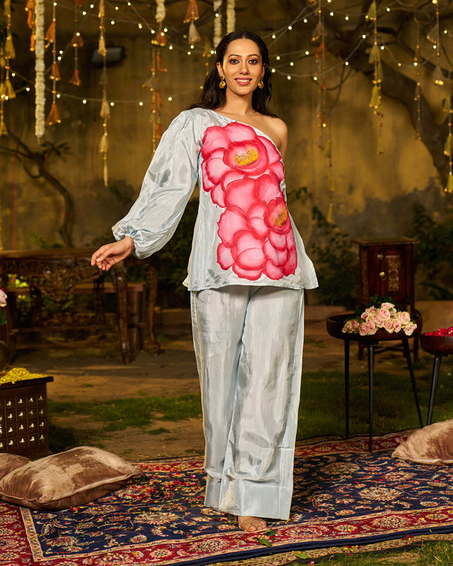 Raahi Silk Handpainted Coord Set