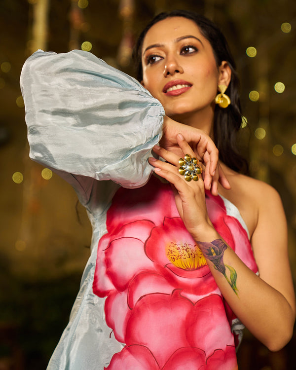 Raahi Silk Handpainted Coord Set