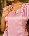 Ishq Satin Handpainted Kurta Set