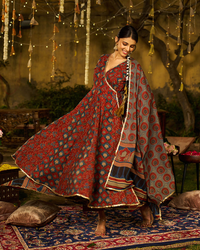 Inaayat Handblock Cotton Gotapatti Suit Set