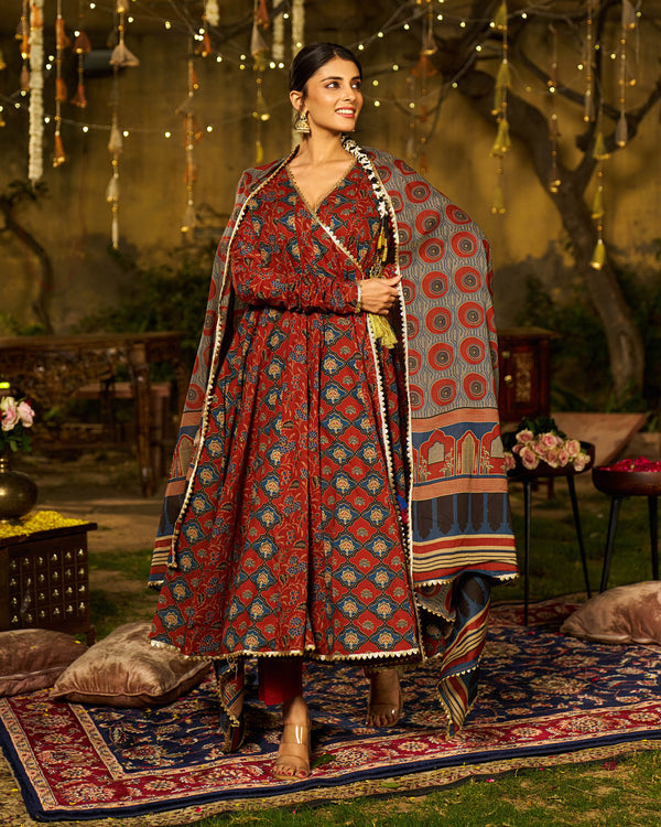 Inaayat Handblock Cotton Gotapatti Suit Set