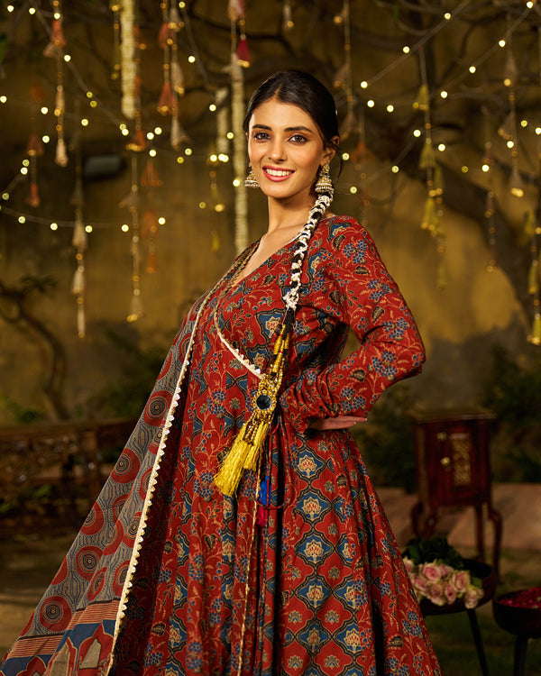 Inaayat Handblock Cotton Gotapatti Suit Set