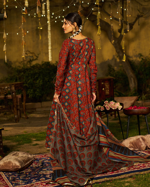 Inaayat Handblock Cotton Gotapatti Suit Set