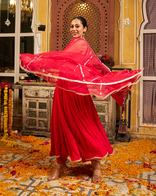 Dua Georgette Gotapatti Suit Set