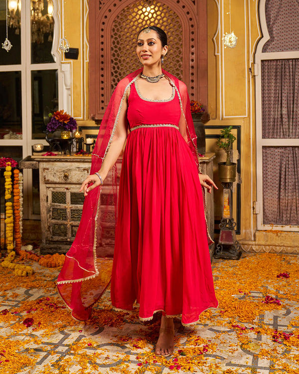 Dua Georgette Gotapatti Suit Set