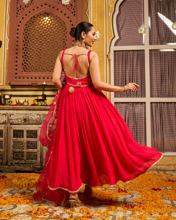 Dua Georgette Gotapatti Suit Set