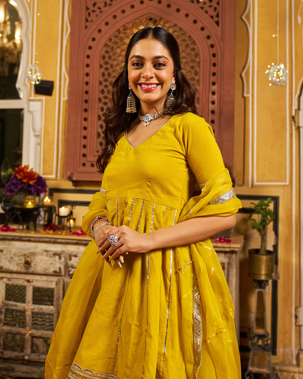 Kaaya Cotton Gotapatti Sharara Set