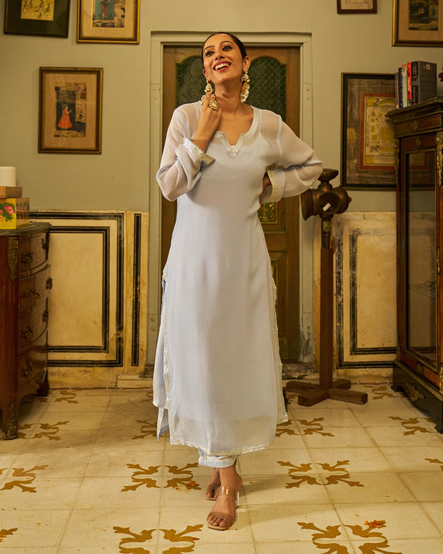 Silsila Georgette Gotapatti Kurta Set