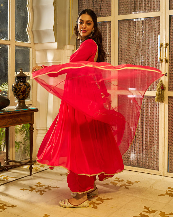 Zar Georgette Gotapatti Suit Set