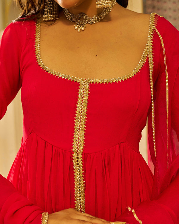 Zar Georgette Gotapatti Suit Set