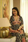 Black heritage handblock suit set