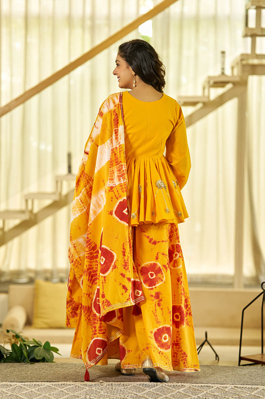 Pitambari Peplum Sharara set