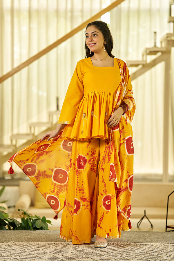 Pitambari Peplum Sharara set