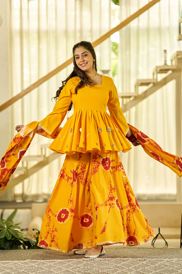 Pitambari Peplum Sharara set