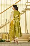 Sunehri Bhandhej Anarkali set