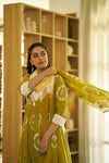 Sunehri Bhandhej Anarkali set