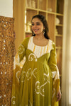 Sunehri Bhandhej Anarkali set