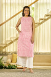 Pink Strip kurta set