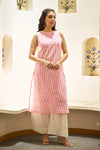 Pink Strip kurta set