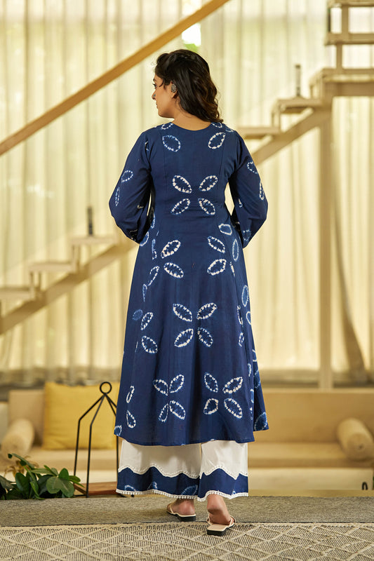 The Blue Moon tie dye kurta set