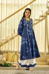 The Blue Moon tie dye kurta set