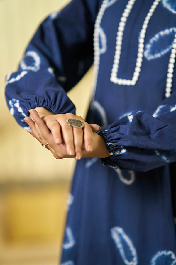 The Blue Moon tie dye kurta set