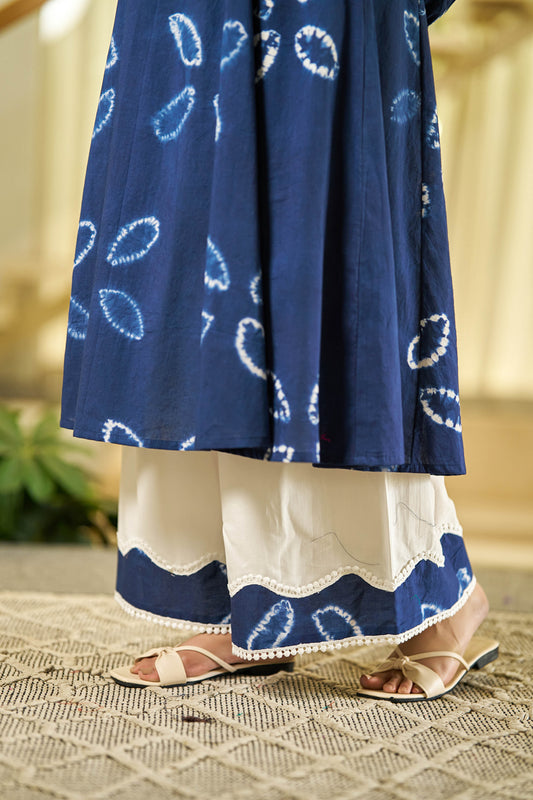 The Blue Moon tie dye kurta set