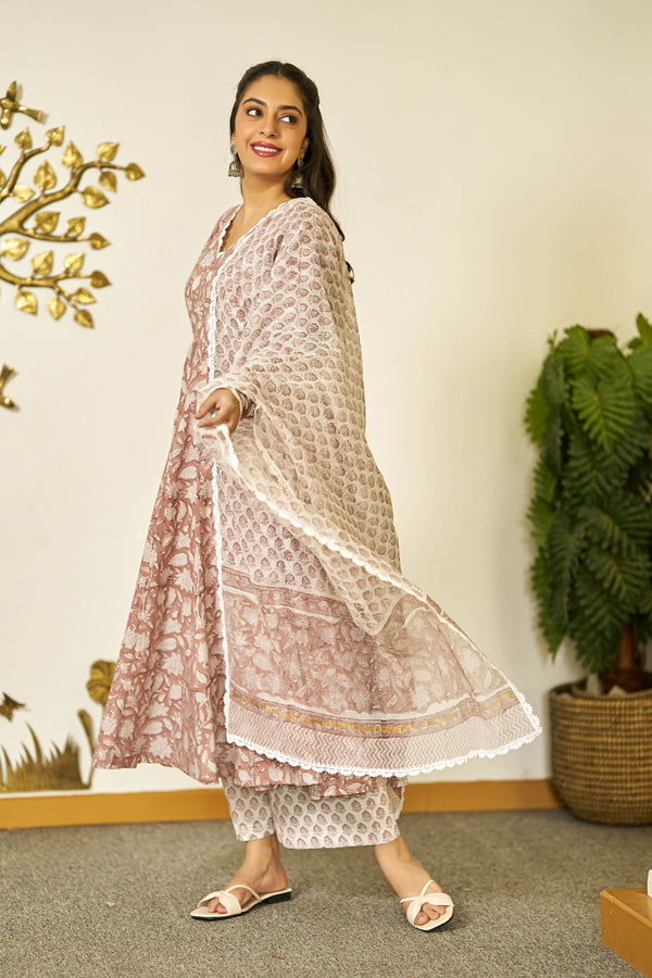 Rustic Rose handblock suit set