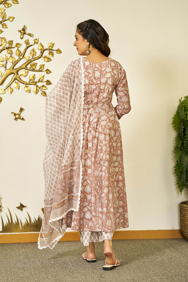 Rustic Rose handblock suit set
