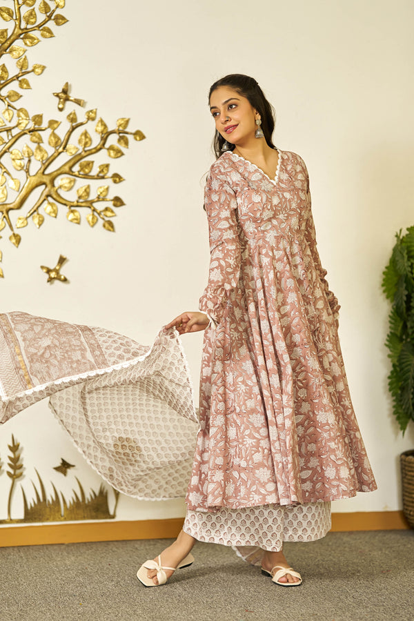 Rustic Rose handblock suit set