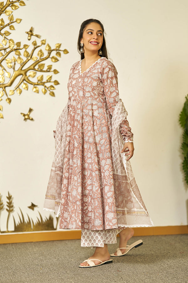 Rustic Rose handblock suit set