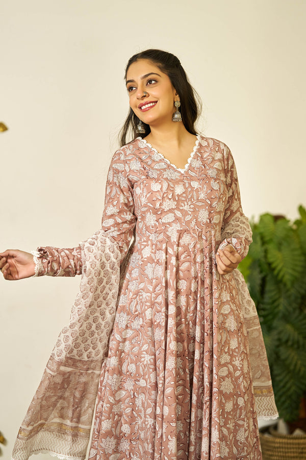 Rustic Rose handblock suit set