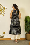 Polka grace handblock kurta set