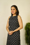 Polka grace handblock kurta set