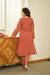 Gerua Bagru handblock kurta set