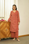 Gerua Bagru handblock kurta set