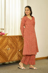 Gerua Bagru handblock kurta set